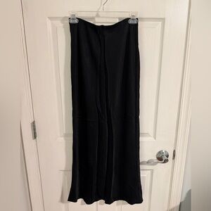 Anthropologie Black Maxi Silk Skirt